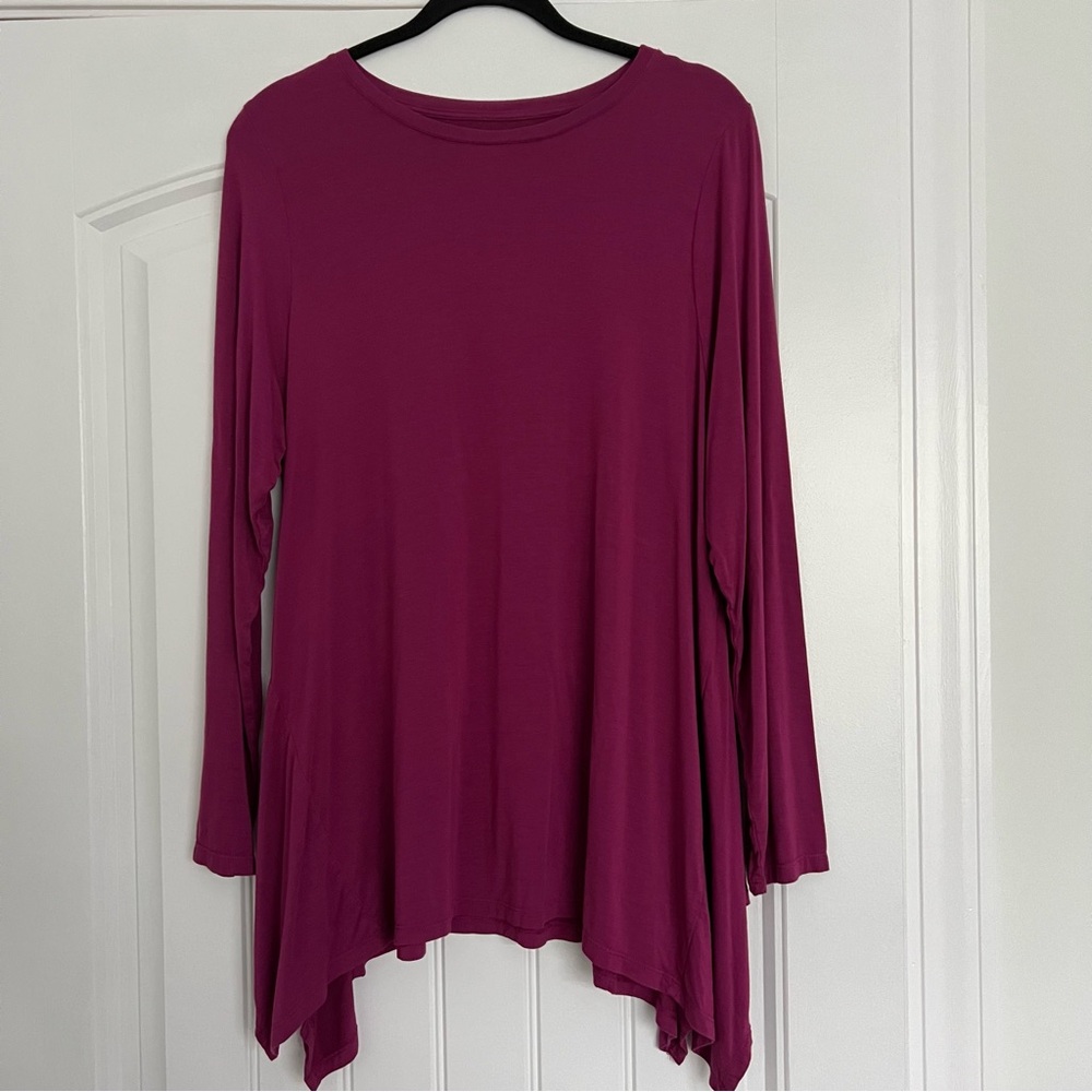 Laurie Felt Magenta Long Sleeve Tunic